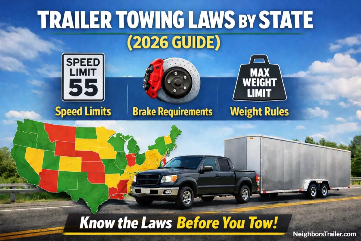 Trailer Towing Laws by State (2026 Guide): Speed Limits, Brake Requirements & Weight Rules