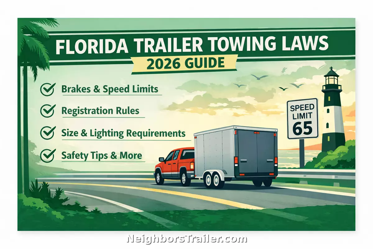 Florida Trailer Towing Laws (2026 Guide): Brakes, Speed Limits, Registration & More