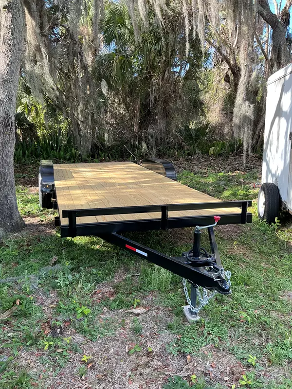 20ft flat bed car hauler trailer with ramps
