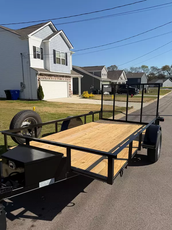 6' x 12' MaxBuilt Utility Trailer with D-Rings & Lockable Toolbox