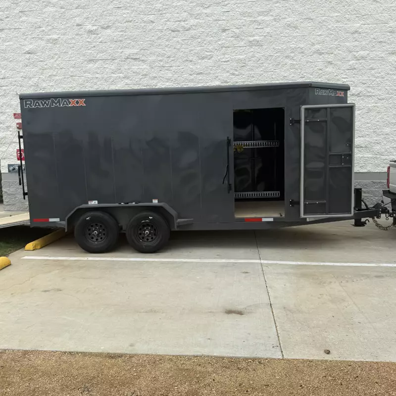16' Enclosed Trailer With Ramps