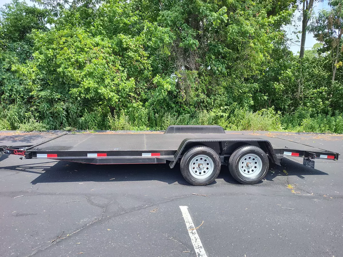 18' extended dove tail car hauler utility trailer 7k