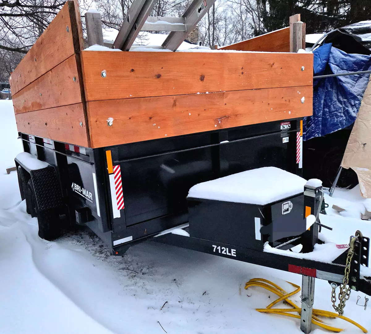 7ft x 12ft Hydraulic Dump Trailer with 5ft Side Walls