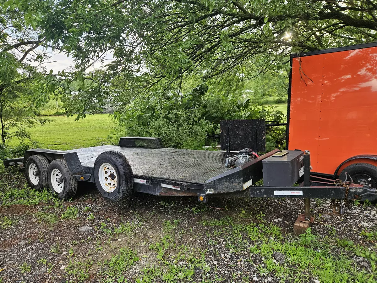 20ft Steel Deck Car Hauler with Winch