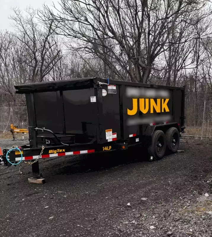 7' x 14' Dump Trailer Rental | 4' High Sides | Ramps DELIVERY AVAILABLE