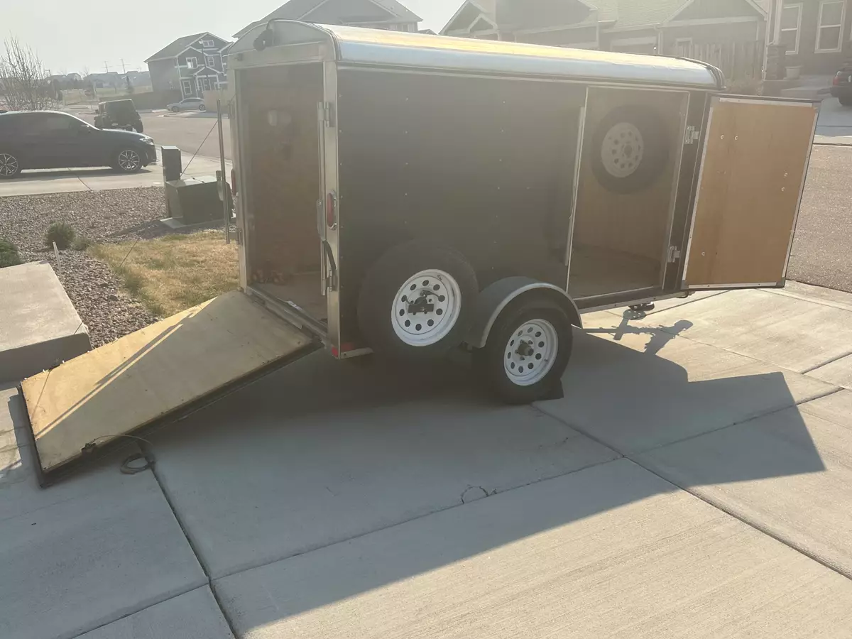 5x10 Enclosed Cargo Trailer – Secure, Easy Tow, Ramp Door