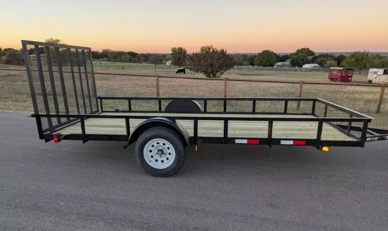 14' Utility Trailer with Expanded Metal Ramp