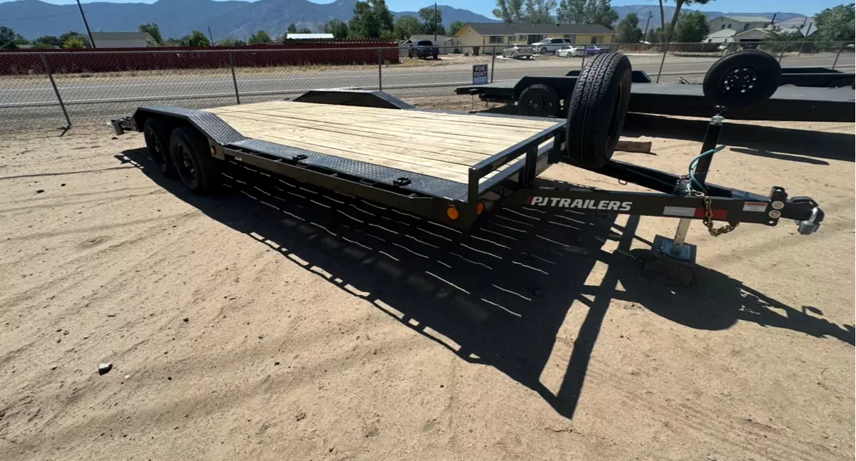 2025 Extra wide PJ 20' x 8.5' Drive over fender dovetail 10,000lb rating Car Hauler