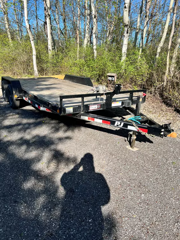 2023 PJ 7x18' equipment trailer for rent in Dansville, NY.