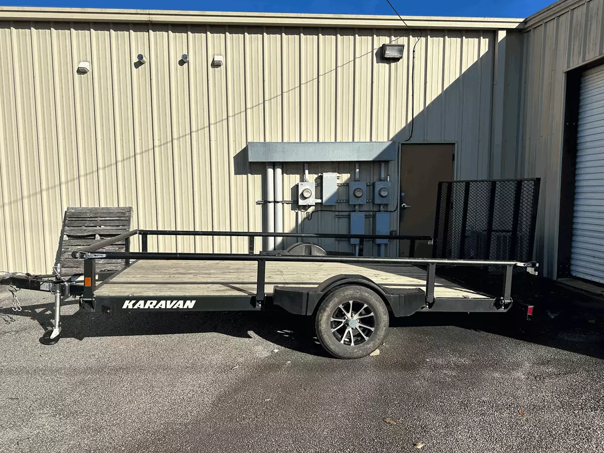 6.8' x 13' Karavan Utility Trailer with Folding Sides
