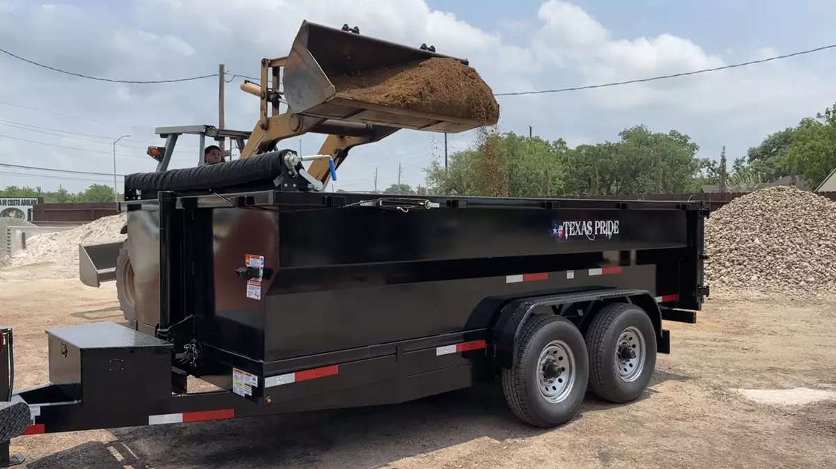 7×14×3 ft – 10yd Dump Trailer with Hydraulic Jack - Full Service