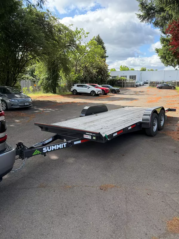 7x18 10k full tilt trailer flat bed