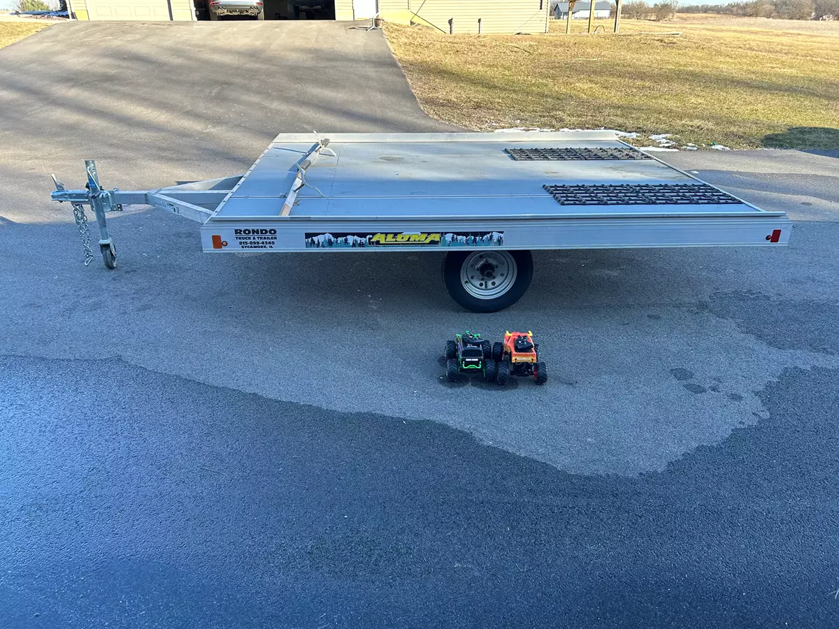2 place open snowmobile trailer 