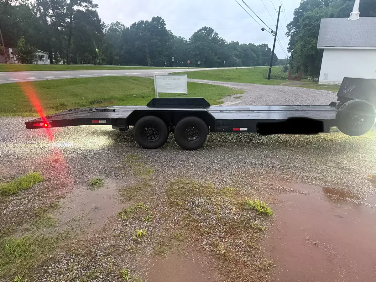 24ft Solid Steel Deck Car Hauler Trailer 