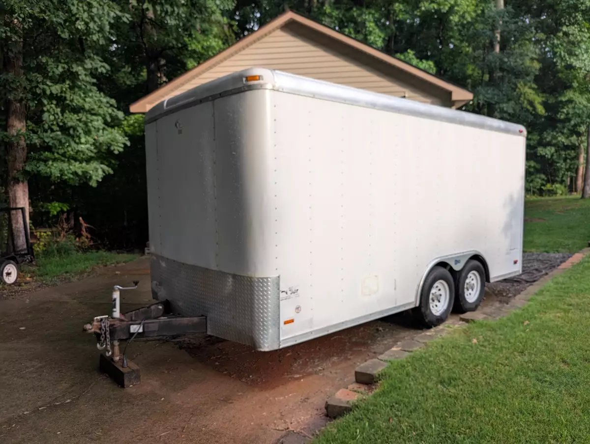 8' x 16' Tandem Axle Enclosed Trailer with Ramp Door and 7-Foot Ceiling